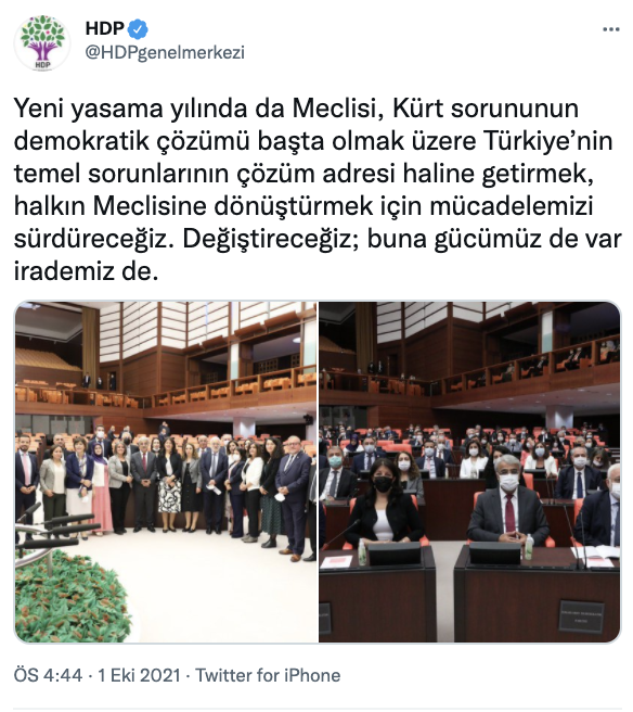 HDP: Meclis'i, Kürt meselesinin demokratik tahlili başta olmak üzere tahlil adresi haline getirmek için çabamızı sürdüreceğiz