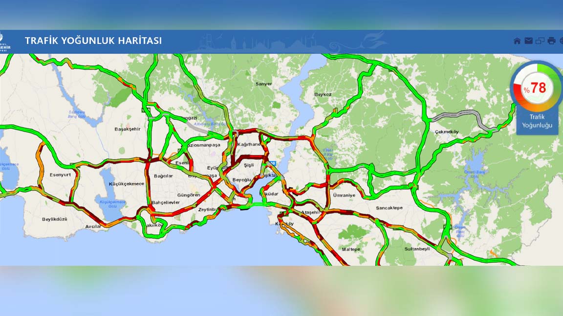 İstanbul'da trafik yoğunluğu yüzde 78'e ulaştı!