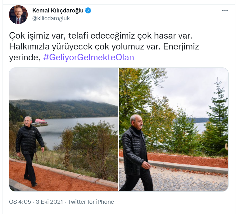 Kılıçdaroğlu, yürüyüşünden fotoğraflar paylaştı: "Geliyor gelmekte olan"