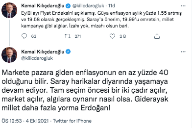 Kılıçdaroğlu: Saray mükemmeller diyarında yaşamaya devam ediyor, giderayak milleti daha fazla yorma Erdoğan!