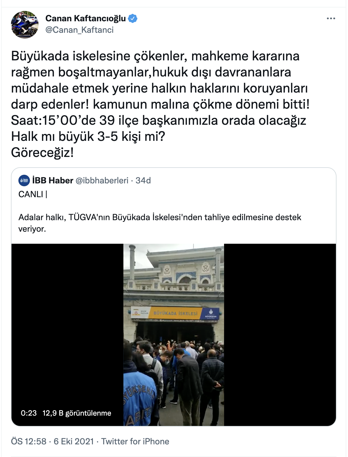 CHP'li Kaftancıoğlu ve İstanbul ilçe başlanları TÜGVA'nın boşaltmadığı Adalar iskelesine gidiyor: Halk mı büyük 3-5 kişi mi, göreceğiz!