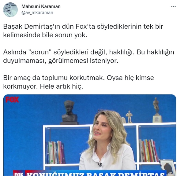 Demirtaş'ın avukatından RTÜK'e "Başak Demirtaş" yansısı: Aslında "sorun" söyledikleri değil, haklılığı