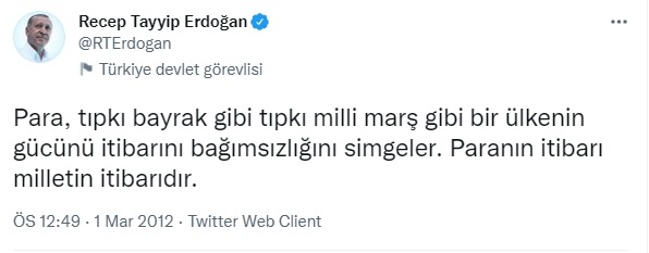 Dolardaki rekor artışın akabinde, Erdoğan'ın 2012 yılındaki "Paranın prestiji milletin itibarıdır" paylaşımını hatırlatan Faik Öztrak: Çıkın milletten özür dileyin