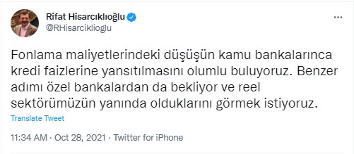 TOBB Lideri Hisarcıklıoğlu'ndan özel bankalara faiz indirimi daveti: Gerçek kesimimizin yanında olduklarını görmek istiyoruz