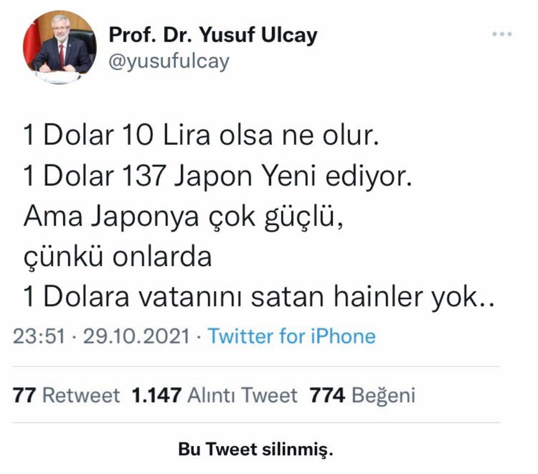 Prof. Yusuf Ulcay: 1 dolar 10 lira olsa ne olur, 1 dolar 137 Japon yeni
