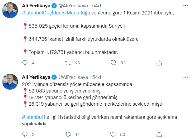 İstanbul Valisi Yerlikaya'dan İmamoğlu'nun açıklamasına cevap: İstanbul'da 1 milyon 179 bin 751 yabancı bulunmaktadır