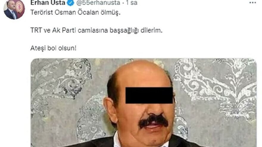 Âlâ Partili Erhan Usta'dan Osman Öcalan paylaşımı: TRT ve Ak Parti topluluğuna başsağlığı dilerim