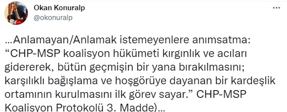 RTÜK üyesi Konuralp'ten Kılıçdaroğlu'nun "helalleşme" davetine dayanak