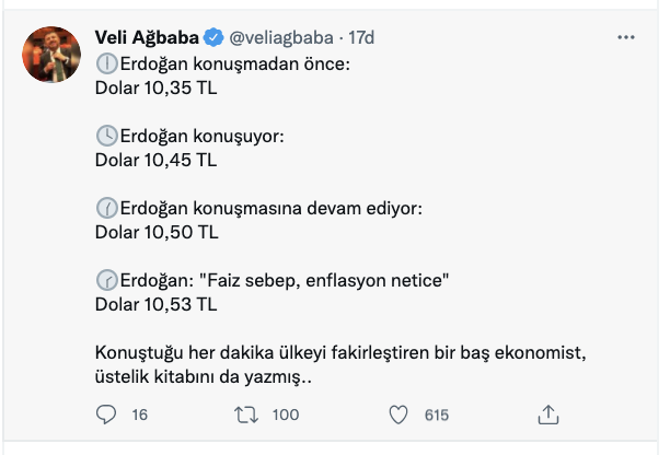 CHP'li Ağbaba'dan Erdoğan'a: Konuştuğu her dakika ülkeyi yoksullaştıran bir baş ekonomist, üstelik kitabını da yazmış