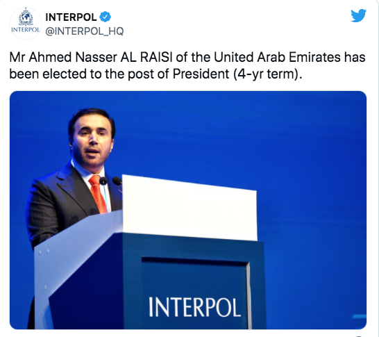 Interpol'ün yeni lideri BAE'den Ahmed Nasser Al Raisi oldu