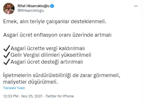 TOBB Lideri Hisarcıklıoğlu'ndan minimum fiyat için üç teklif