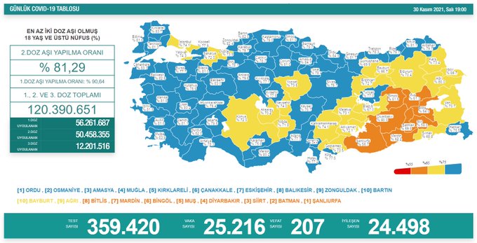 Türkiye'nin son koronavirüs tablosu açıklandı - Resim : 1