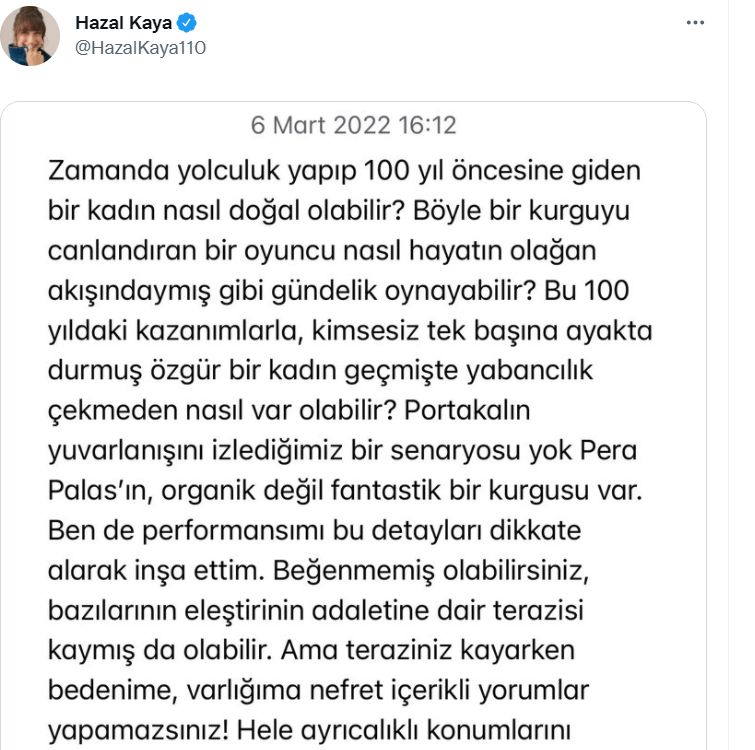 Hazal Kaya'dan Ahmet Hakan'a Sert Yanıt: Vasat Herif Senin Fikrinin Ne Önemi Var? - Resim: 2