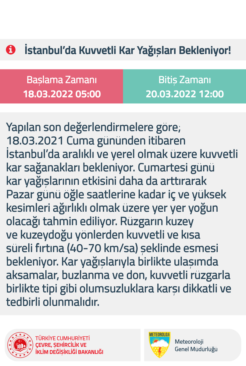 Meteoroloji saat verdi: İstanbul'da kuvvetli kar yağışı bekleniyor!