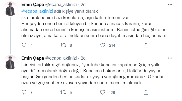 Emin Çapa ve Hasret Gürses Halk TV'den ayrıldı!