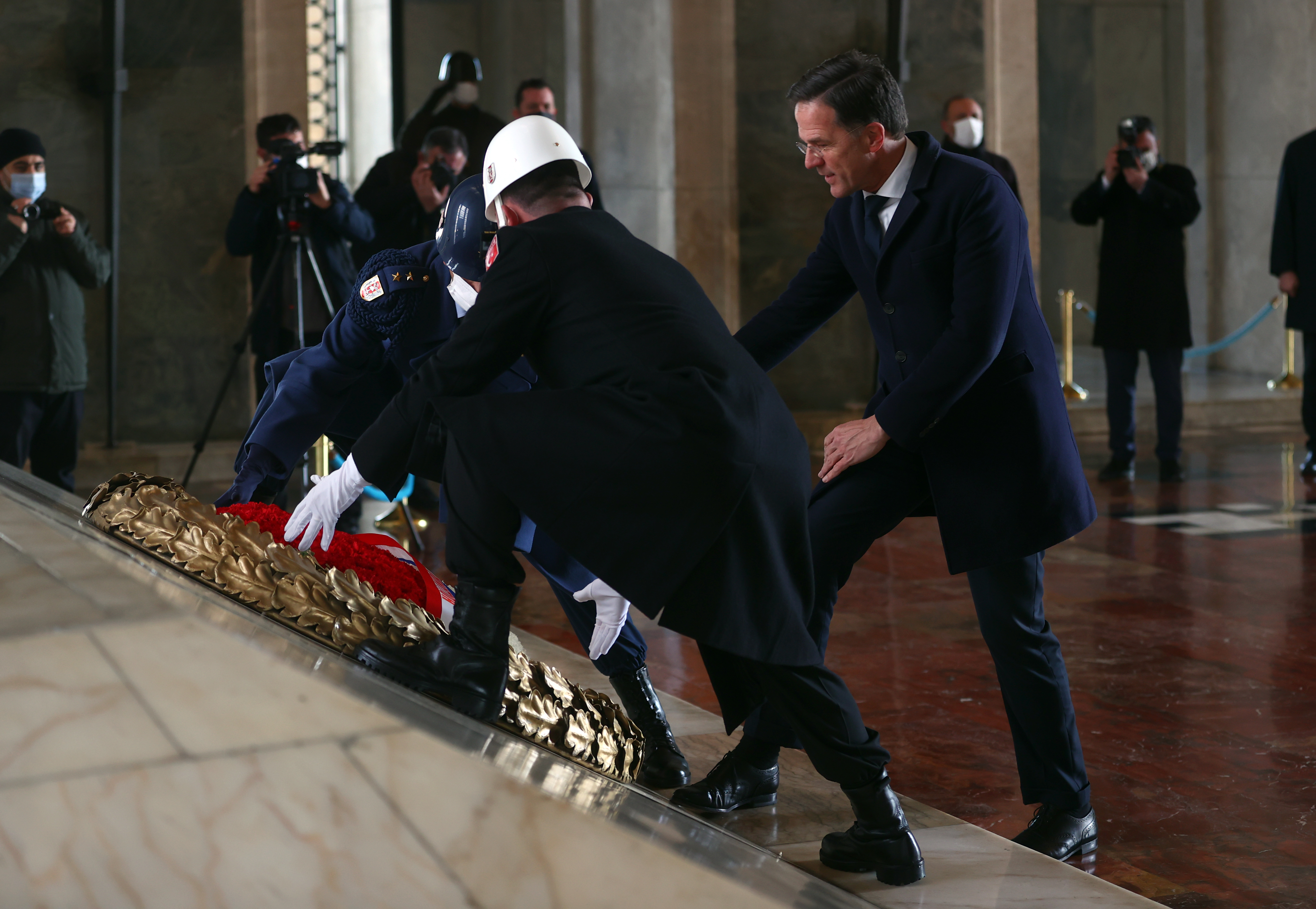 Cumhurbaşkanı Erdoğan, Hollanda Başbakanı Rutte'yi resmi merasimle karşıladı