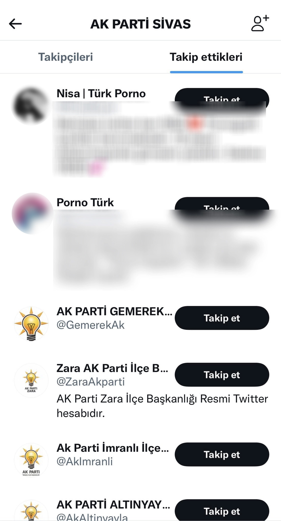 Akp sivas il başkanlığı'ndan skandal takip - onedio
