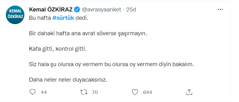 Erdoğan'ın 'sürtük' lafına sosyal medyada büyük tepki: "Milyonlarca yurttaşına 'sürtük' diyen birinden bir sonraki seçimde Cumhurbaşkanı olur mu?"