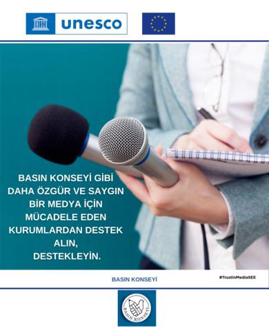 UNESCO ve Avrupa Birliği  bölgesel projesi “Güneydoğu Avrupa ve Türkiye'de Medyada Güven Oluşturma - 2. Aşama" çalışması kapsamında başlatılan kampanyada, internet ortamında ve sosyal medyada yalan ve yanlış yönlendirici haberler konusunda uyarı mesajları hazırlandı. Uyarıcı ve eğitici mesajlarda gazeteciliğin beklentilerinin karşılanabilmesi için meslek etiğine uyum ve saygının gerekliliği öne çıkarıldı.