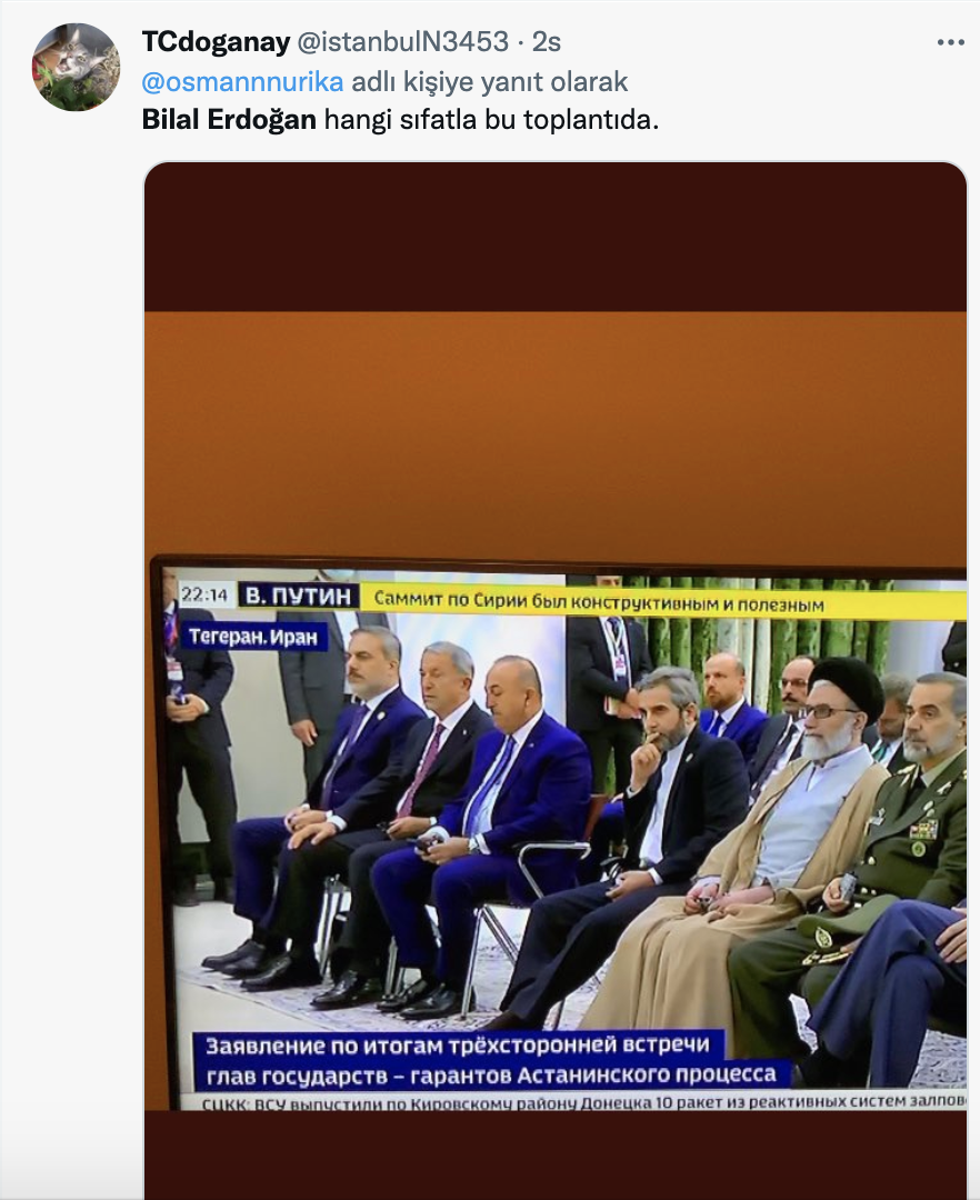 Bilal Erdoğan’ın Tahran heyetinde yer almasına tepki: “Hangi vasıfla, kabile devleti miyiz?"