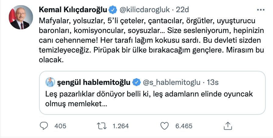 Kılıçdaroğlu: Her tarafı lağım kokusu sardı, bu devleti sizden  temizleyeceğiz