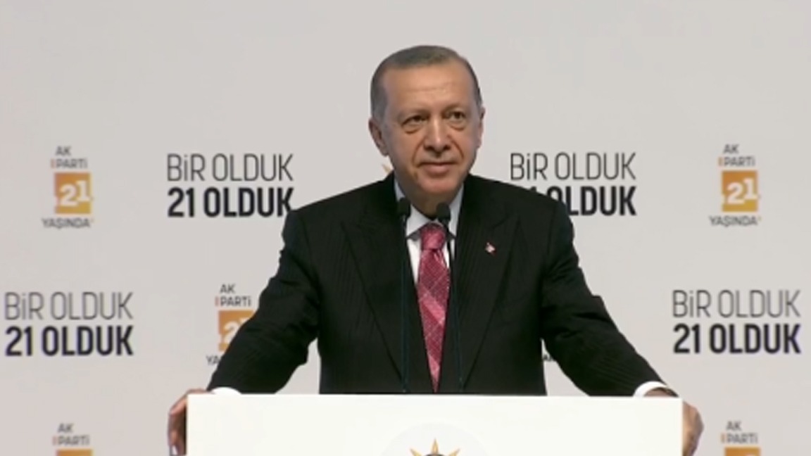 Cumhurbaşkanı Erdoğan, AKP'nin 21. Kuruluş Yıl Dönümü Programı’nda konuşuyor