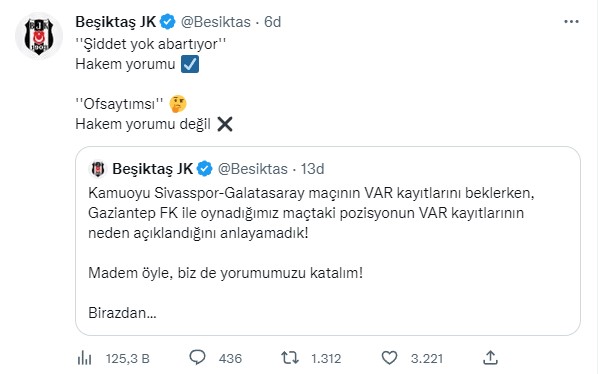 Süper Lig'de VAR kayıtlarının açıklanmasının ardından Beşiktaş'tan tepki!  Anlayamadık! - Son Dakika Spor Haberleri