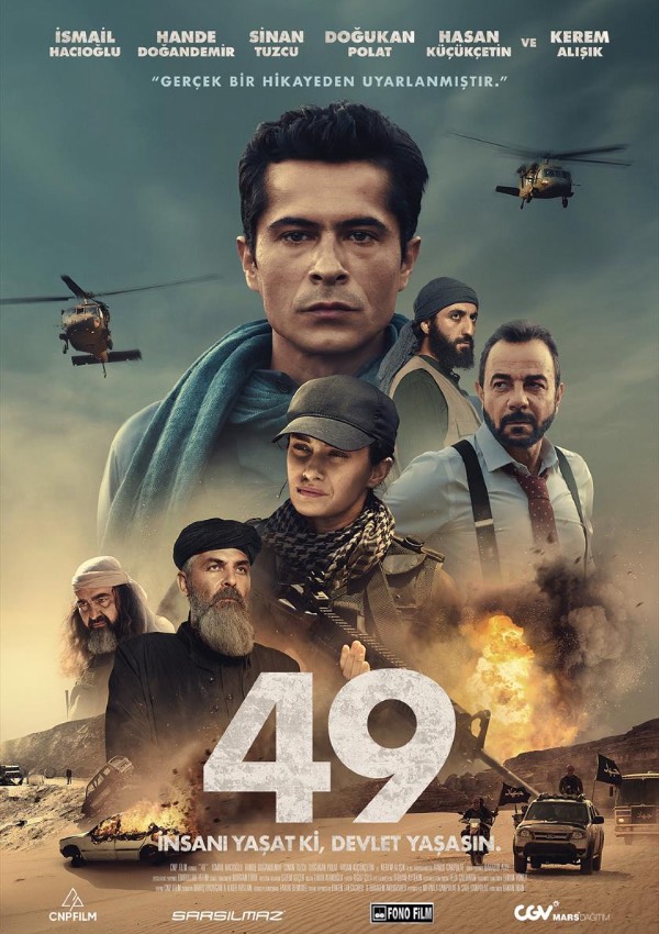 49: Film, 11 Haziran 2014'te IŞİD'in Musul'u işgal etmesi sonrası Türkiye Başkonsolosluğu'nda esir alınan 49 personelin kurtarılması için mücadele eden MİT mensuplarının hikâyesini konu ediniyor.
