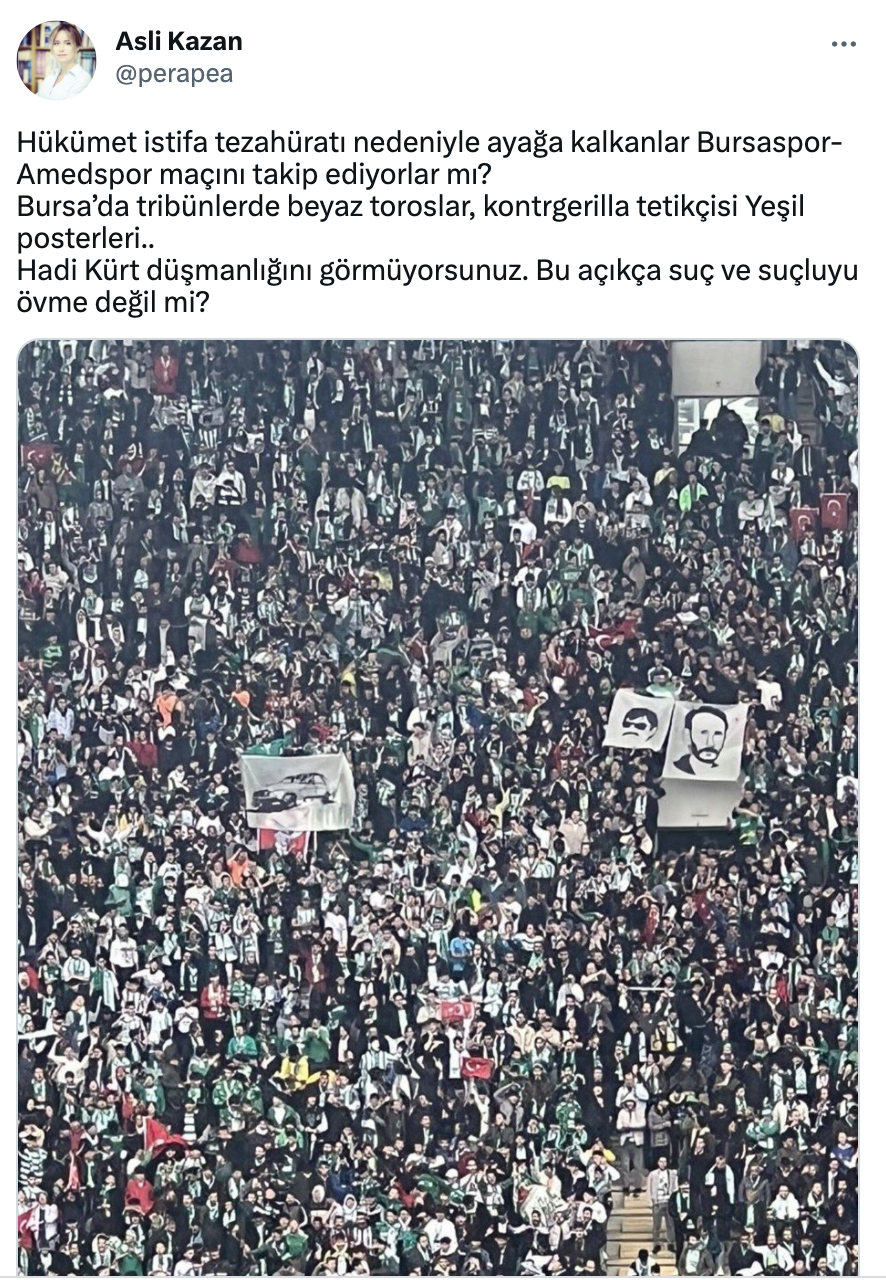 Amedspora saldırı ve Beyaz Toros, tetikçi Mahmut Yıldırım pankartları sosyal medyanın gündeminde: “Spora siyaset karıştırmayın diyenler Amedspor’a iki gündür uygulanan ırkçılığı seyrediyor”