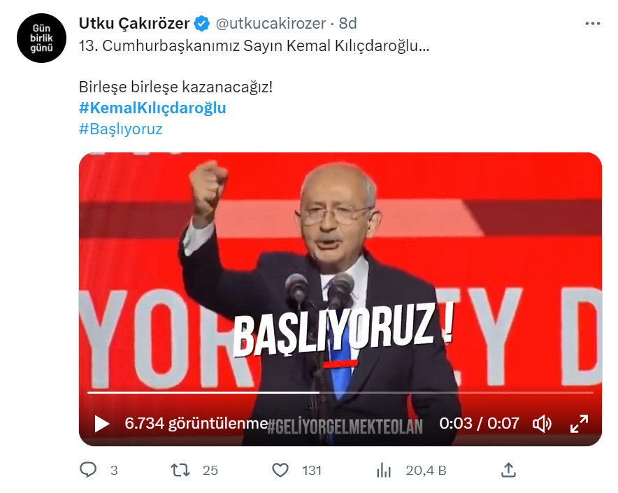 SİYASİLERDEN KILIÇDAROĞLU'NA TEBRİK MESAJLARI