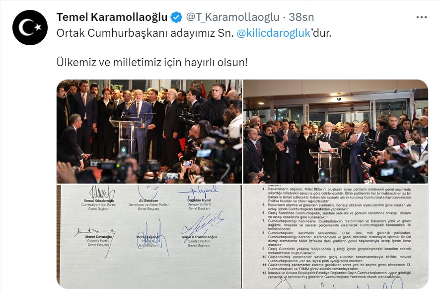 SİYASİLERDEN KILIÇDAROĞLU'NA TEBRİK MESAJLARI