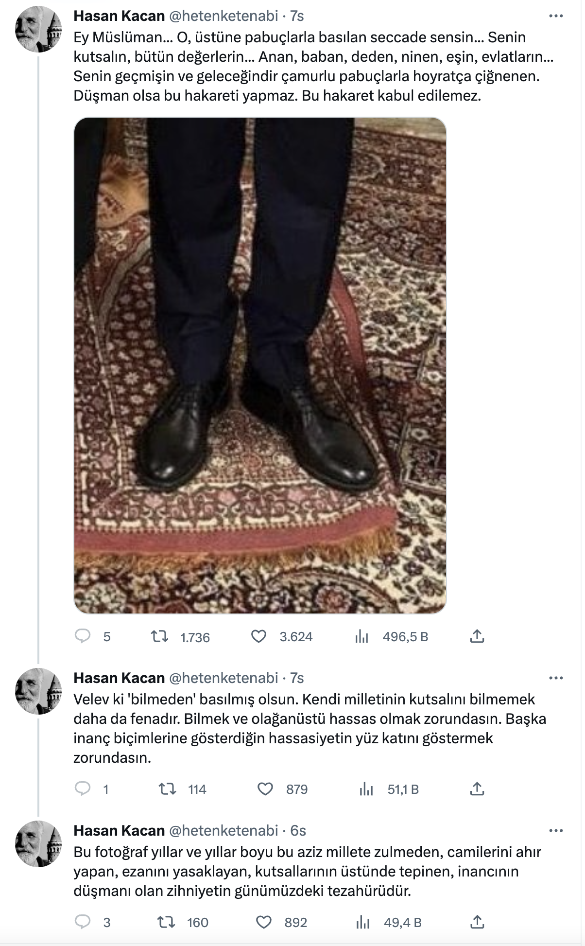İmar barışının reklam yüzü Hasan Kaçan’ın depremden beri ilk paylaşımı: CHP’ye "seccade" tepkisi - Resim : 1