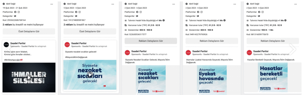 Meta, siyasilerin reklam harcamalarını paylaştı: Babacan zirvede