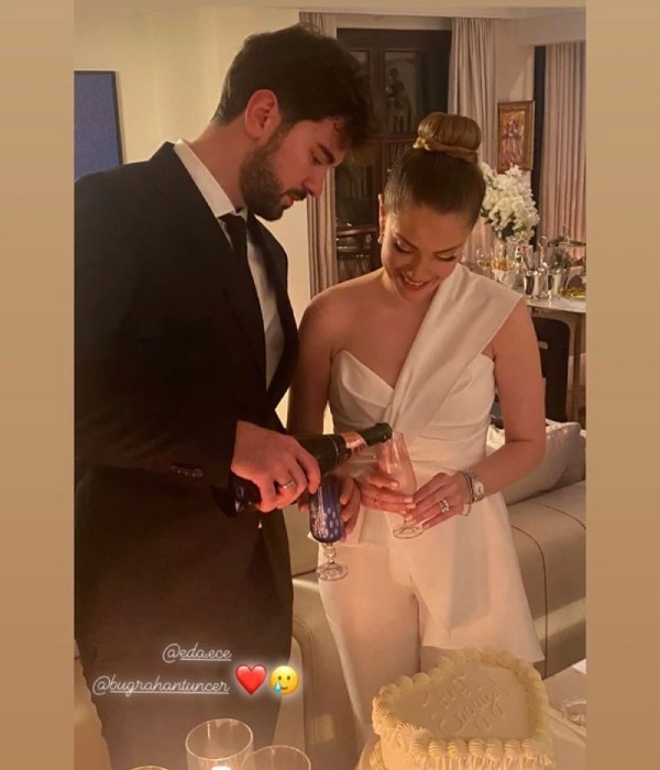 Eda Ece ve Buğrahan Tuncer nişanlandı