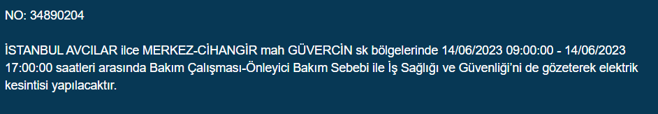 BEDAŞ, 14 Haziran Çarşamba elektrik kesintilerinin yapılacağı ilçeleri açıkladı