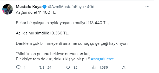 Yeni asgari ücret sosyal medyada gündem oldu: Asgari ücret 11 bin 402 TL, kira 8 bin TL, faturalar tamamı 3 bin 500 TL; para bitti
