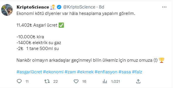 Yeni asgari ücret sosyal medyada gündem oldu: Asgari ücret 11 bin 402 TL, kira 8 bin TL, faturalar tamamı 3 bin 500 TL; para bitti