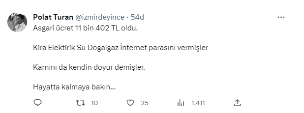 Yeni asgari ücret sosyal medyada gündem oldu: Asgari ücret 11 bin 402 TL, kira 8 bin TL, faturalar tamamı 3 bin 500 TL; para bitti