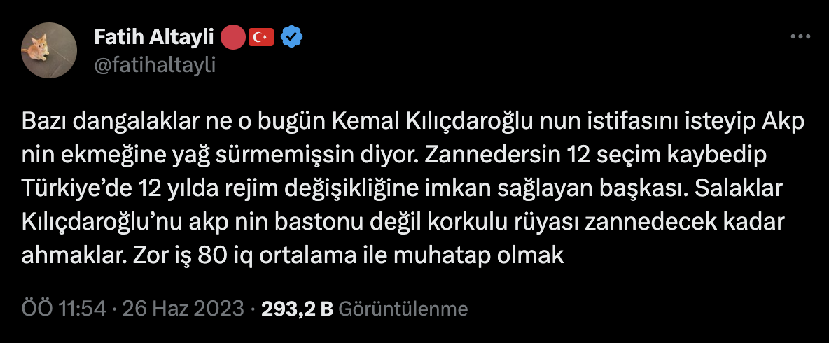 Fatih Altaylı'dan kendisini eleştirenlere: Salaklar, Kılıçdaroğlu’nu AKP'nin bastonu değil, korkulu rüyası zannediyorlar - Resim : 1