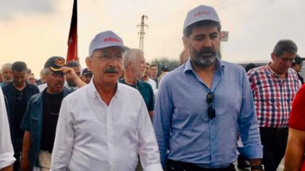 Levent Gültekin, CHP Genel Başkanı Kemal Kılıçdaroğlu'nun 15 Haziran 2017'de başlattığı Adalet Yürüyüşü'nde