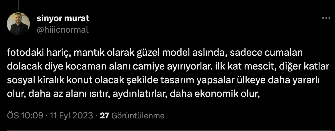 Gümüşhane'deki 6 katlı apartman cami, sosyal medyada gündem oldu