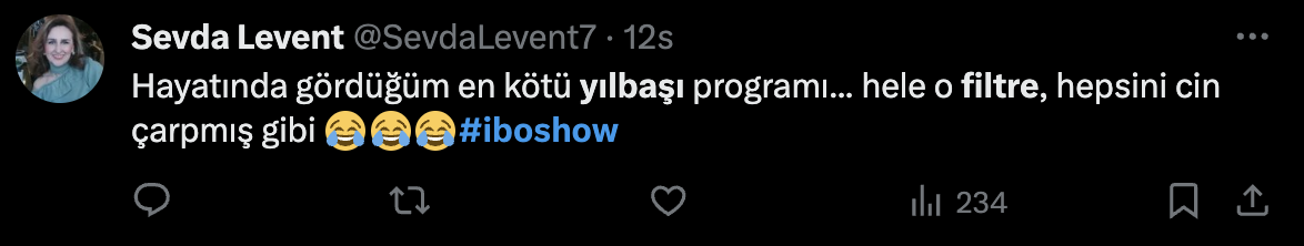 İbo Show Yılbaşı Özel programında kullanılan filtre sosyal medyanın gündeminde: "Neden herkes un kurabiyesi gibi?"