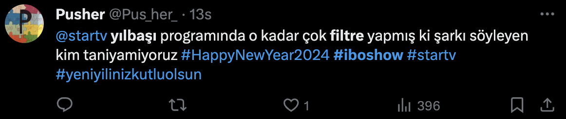 İbo Show Yılbaşı Özel programında kullanılan filtre sosyal medyanın gündeminde: "Neden herkes un kurabiyesi gibi?"