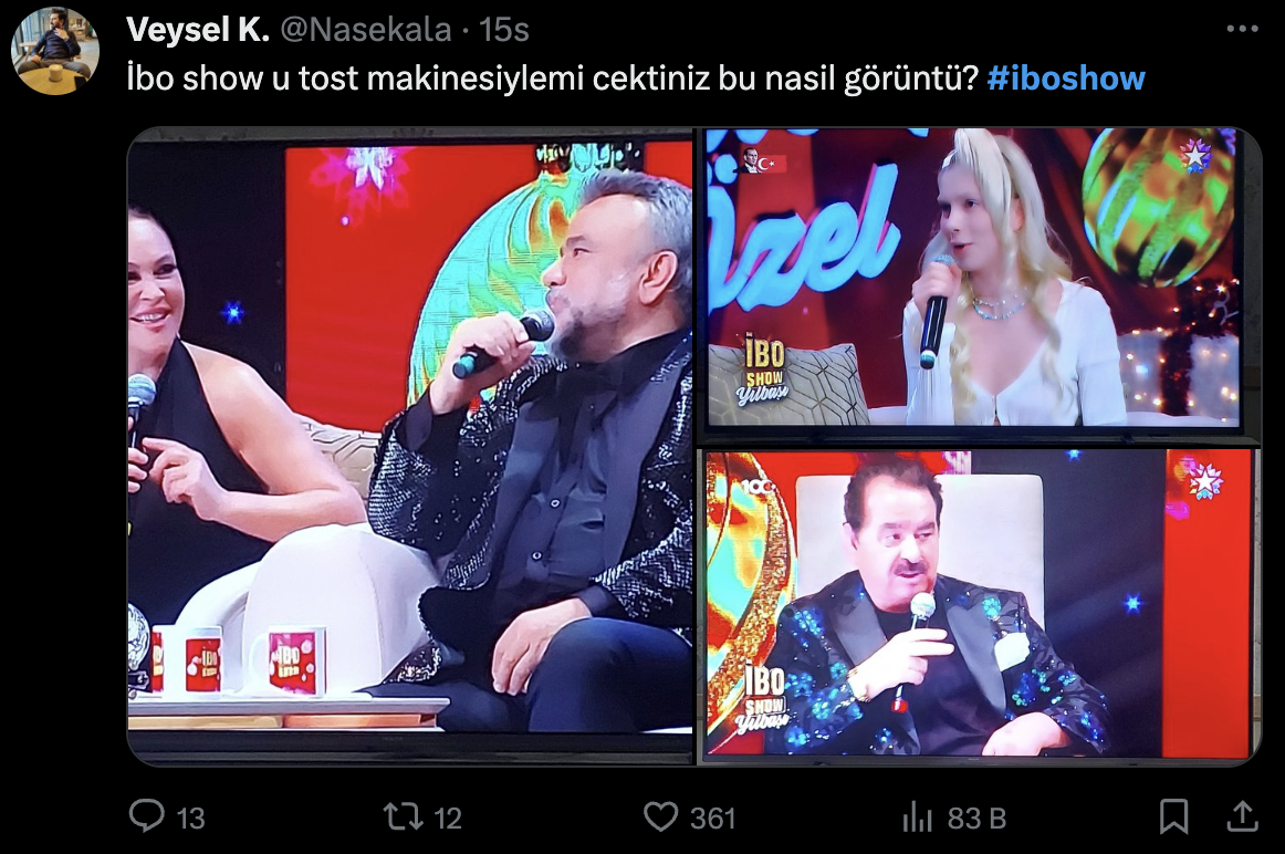 İbo Show Yılbaşı Özel programında kullanılan filtre sosyal medyanın gündeminde: "Neden herkes un kurabiyesi gibi?"