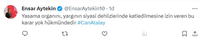 Can Atalay'ın milletvekilliğinin düşürülmesine tepki yağdı: "Özgürlüğünü çalanlar, milletvekilliğini de çaldı!"
