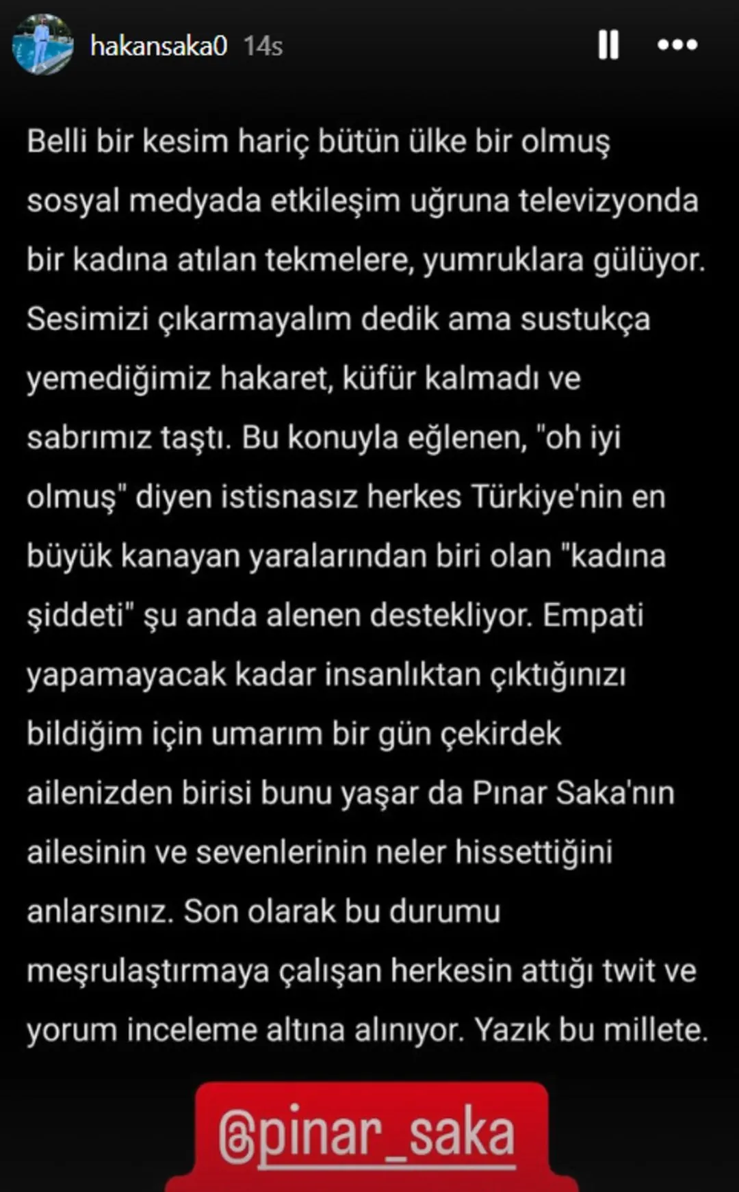 Ben devlet sanatçılığına, eşim de üst düzey yöneticilik hayatına devam edecek. Ama siz çekirdek çıtlarken yine birilerine küfürler yağdıracaksınız. Sizin yapınız bu, maalesef ki bundan besleniyorsunuz."