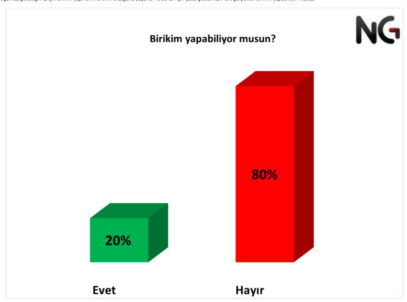 Her 10 kişiden 8'i birikim yapamadığını belirtirken, 2'si ise düzenli olarak birikim yapabiliyor.