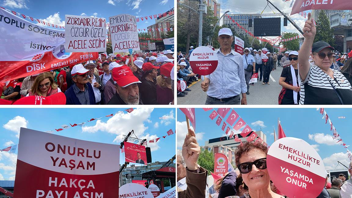 CHP’den Ankara’da “Büyük Emekli Mitingi”: Binlerce emekli Ankara Tandoğan Meydanı'nda toplandı