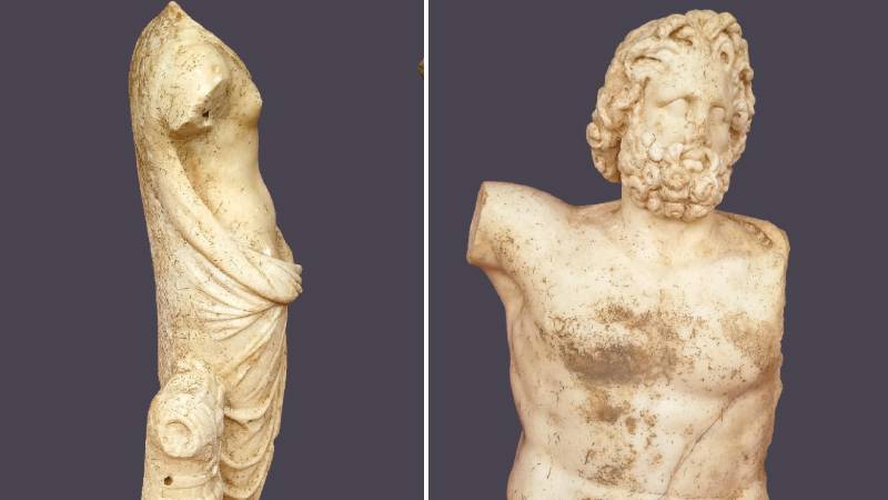 Antalya'da 2 bin yıllık Zeus ve Aphrodite heykelleri bulundu