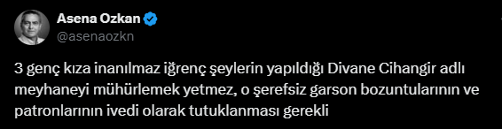 Kadın müşterilerini erkeklerle oturmaya zorlayan ve darbeden Divane Cihangir meyhanesine tepki yağıyor: İğrenç, korkunç, mühürlemek yetmez...